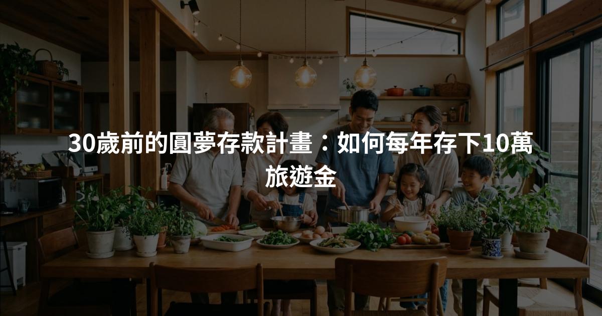 30歲前的圓夢存款計畫：如何每年存下10萬旅遊金