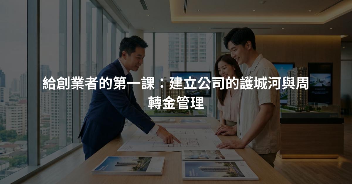 給創業者的第一課：建立公司的護城河與周轉金管理