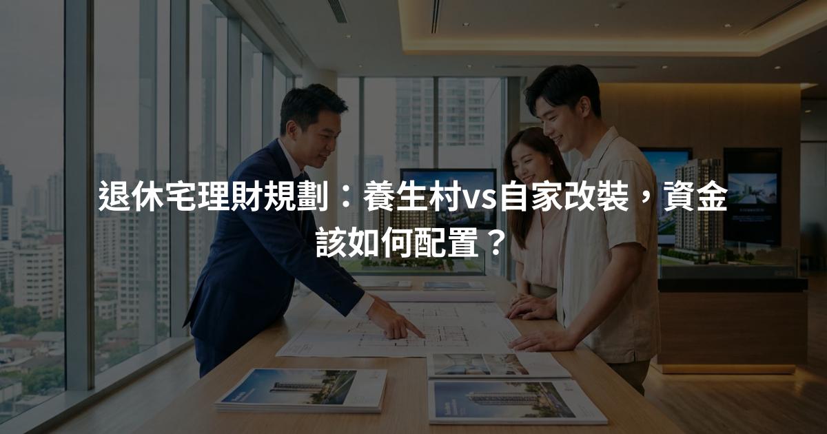 退休宅理財規劃：養生村vs自家改裝，資金該如何配置？