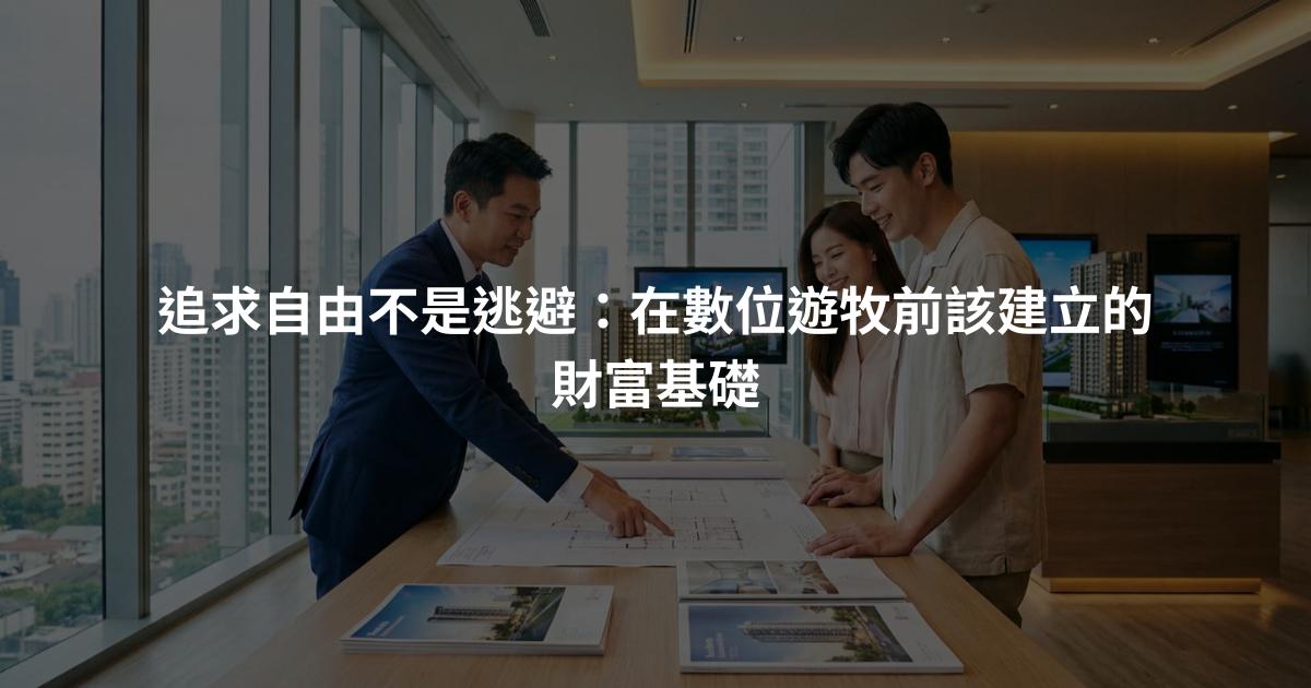 追求自由不是逃避：在數位遊牧前該建立的財富基礎