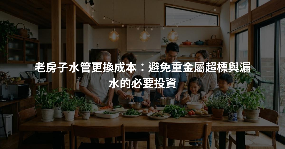 老房子水管更換成本：避免重金屬超標與漏水的必要投資
